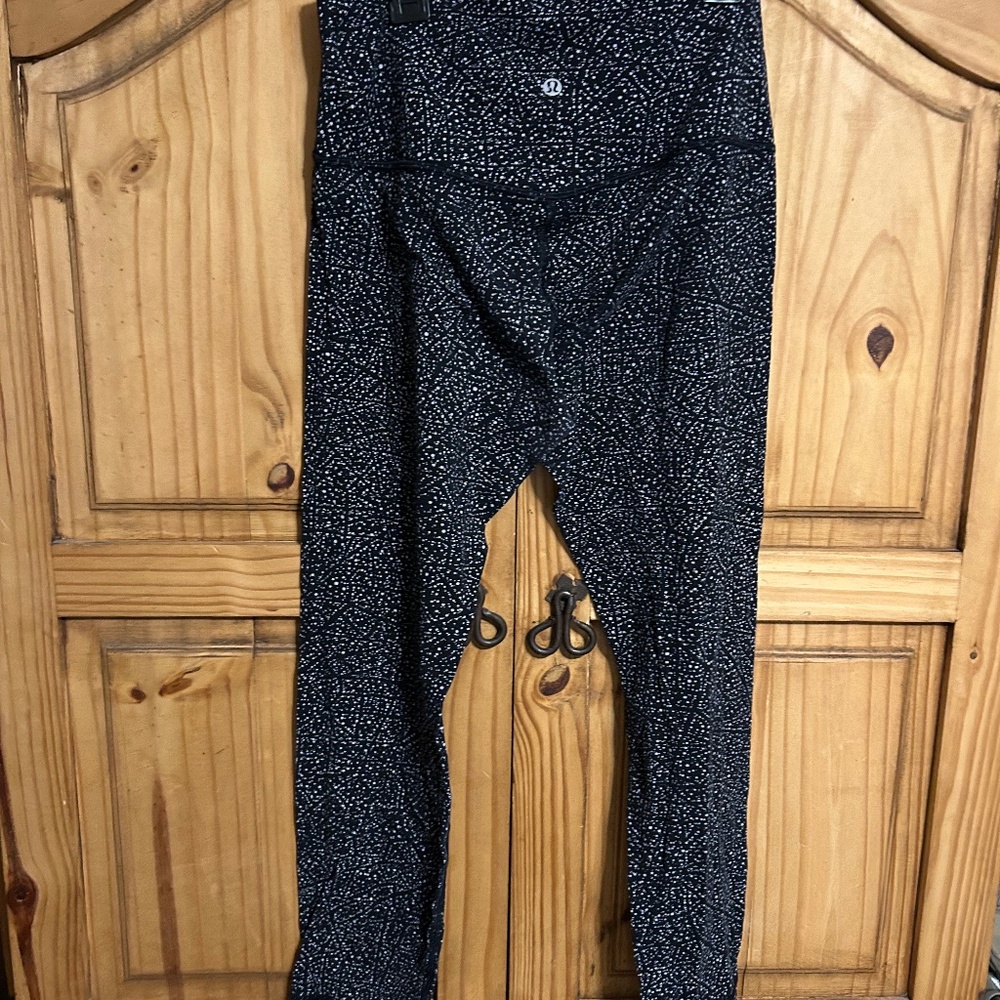 lululemon athletica Black with White Speckle High-Rise Leggings